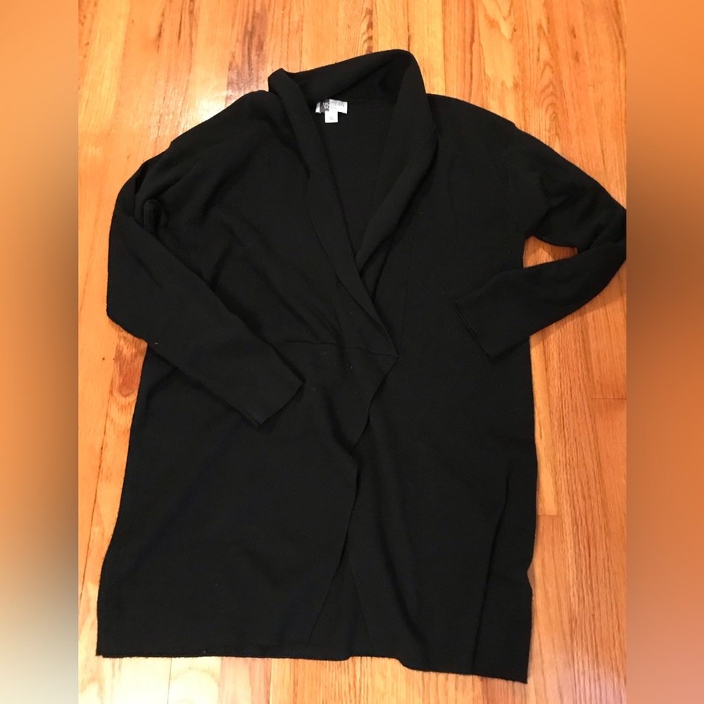 Modern Soul black faux wrap sweater, long sleeve but light weight.